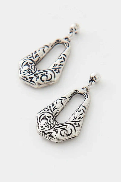 Urban Outfitters Ansel Etched Drop Earring In Silver, Women's At  In White