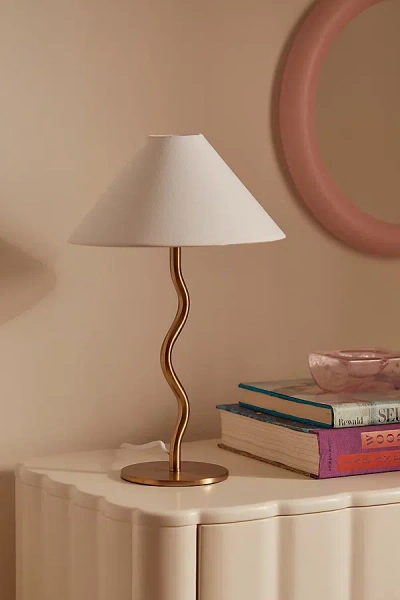 Urban Outfitters Anya Table Lamp In Gold At  In White