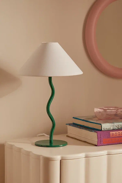Urban Outfitters Anya Table Lamp In Green At  In White