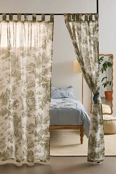 Urban Outfitters Anywhere Adjustable Tension Curtain Rod System In Black At  In Green