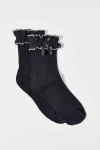 Urban Outfitters Applique Femme Ruffle Sock In Black, Women's At  In Black