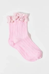 Urban Outfitters Applique Femme Ruffle Sock In Pink, Women's At