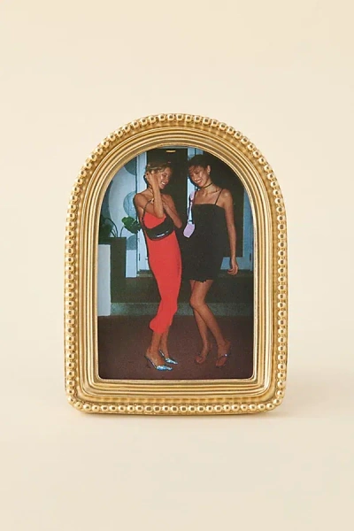 Urban Outfitters Arch Beaded 4" X 6" Picture Frame In Gold At