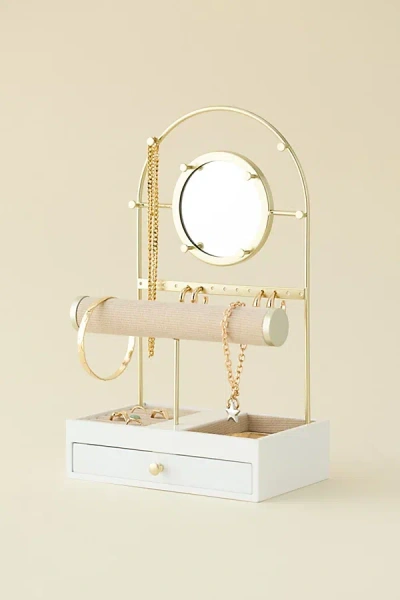 Urban Outfitters Arched T-bar Jewelry Storage Organizer & Display Stand In Gold/white At  In Multi