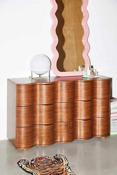Urban Outfitters Aria 6-drawer Dresser In Brown At