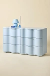 Urban Outfitters Aria 6-drawer Short Squiggle Dresser In Blue At