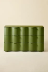 Urban Outfitters Aria 6-drawer Short Squiggle Dresser In Lichen At  In Green