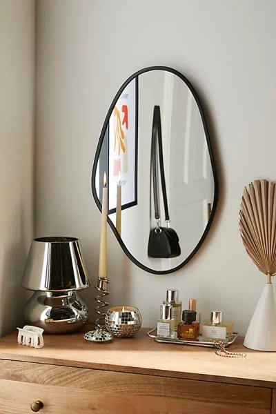 Urban Outfitters Aria Blob 14" Wall Mirror In Black At