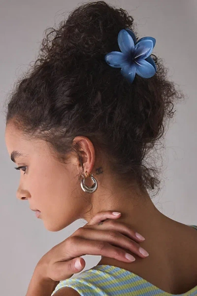 Urban Outfitters Aria Flower Claw Clip In Blue, Women's At