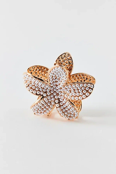 Urban Outfitters Aria Flower Claw Clip In Gold, Women's At