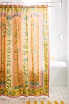 Urban Outfitters Aria Folk Floral Patterned Shower Curtain In Yellow At