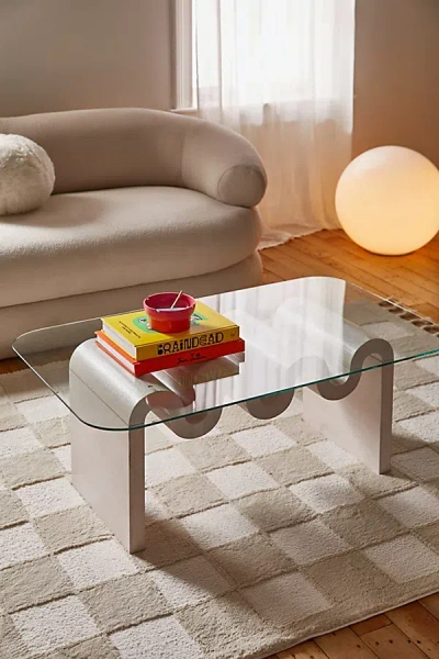Urban Outfitters Aria Statement Wavy Coffee Table In White At