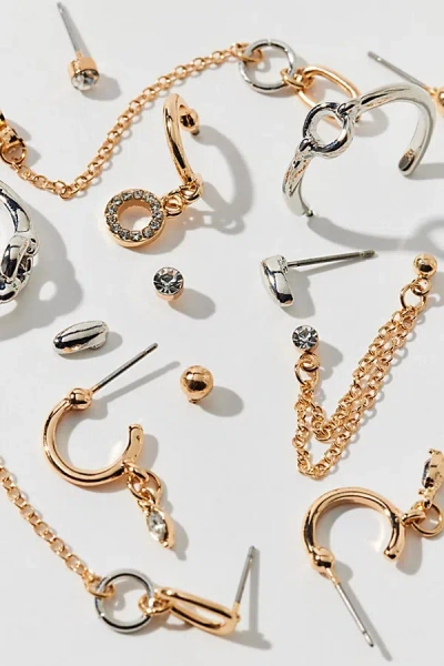 Urban Outfitters Aria Stone Multi Earring Set In Gold, Women's At