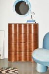 Urban Outfitters Aria Tall 4-drawer Squiggle Dresser In Brown At