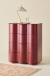 Urban Outfitters Aria Tall 4-drawer Squiggle Dresser In Maroon At  In Burgundy