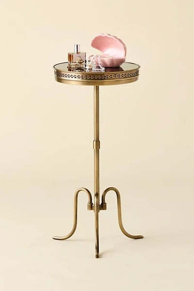 Urban Outfitters Ariana Mirror Top Side Table In Brass At  In Gold