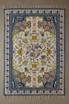 Urban Outfitters Art Deco Tulip Floral Printed Rug In Blue At