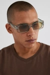 Urban Outfitters Asher Chunky Rectangle Sunglasses In Green, Men's At  In Green