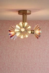 Urban Outfitters Asher Triple Shade Flush Mount Light In Iridescent At