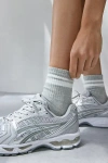 Urban Outfitters Athletic Striped Scrunch Crew Sock In Grey/white Stripe, Women's At  In Gray