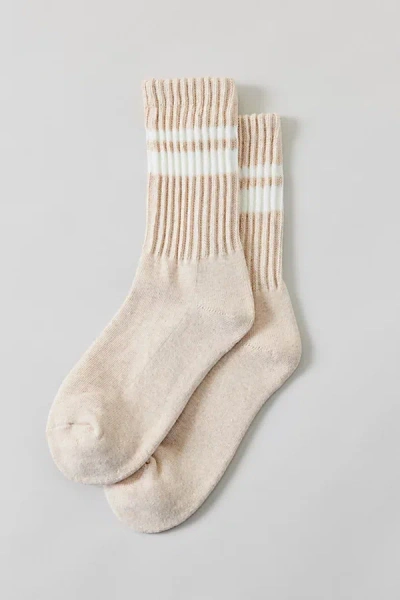 Urban Outfitters Athletic Striped Scrunch Crew Socks In Neutral, Women's At  In Multi