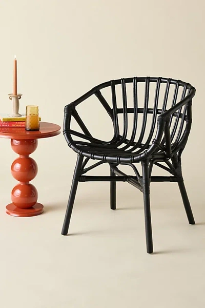 Urban Outfitters Atlas Rattan Arm Chair In Black At
