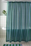 Urban Outfitters Awning Stripe Patterned Shower Curtain In Teal At