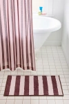 Urban Outfitters Awning Stripe Plush Printed Bath Mat In Cocoa Blush At  In Brown