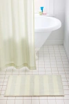 Urban Outfitters Awning Stripe Plush Printed Bath Mat In Mint Tea At