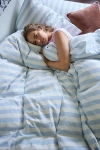 Urban Outfitters Awning Striped Patterned Duvet Cover Set In Winter Sky At  In Blue