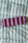 Urban Outfitters Awning Striped Round Bolster Pillow In Regal Orchid At