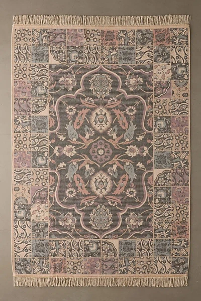 Urban Outfitters Azra Tile Printed Rug In Black At  In Multi
