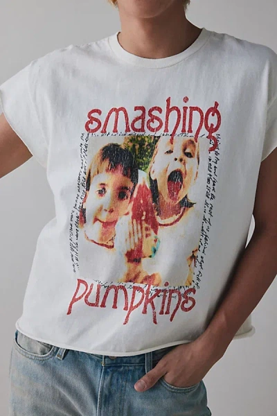 Urban Outfitters Backstage Graphic Cropped Muscle Tee In Smashing Pumpkins, Men's At