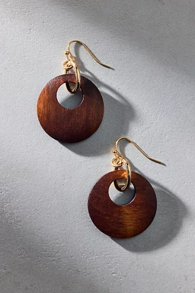 Urban Outfitters Bamboo Drop Earrings In Gold, Women's At  In Brown