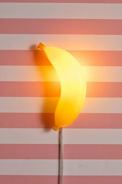 Urban Outfitters Banana Shaped Resin Sconce In Yellow At  In Orange