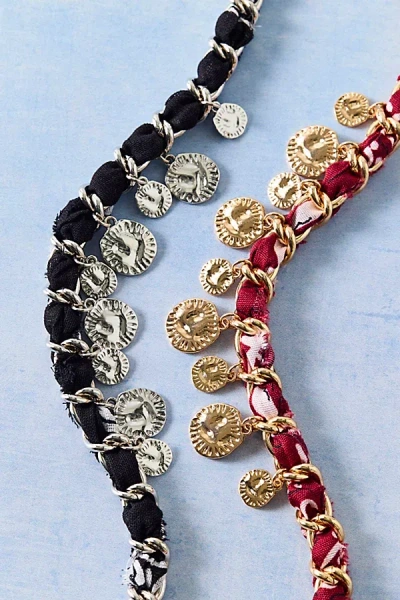 Urban Outfitters Bandana Charm Necklace In Black, Women's At  In Multi