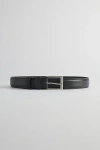 Urban Outfitters Basic Beveled Leather Belt In Black, Men's At