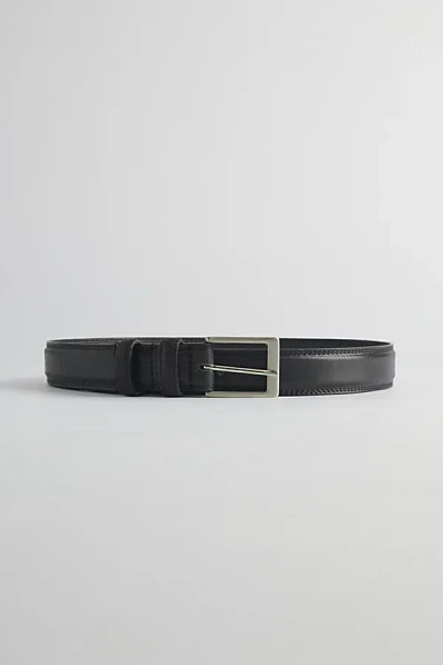 Urban Outfitters Basic Beveled Leather Belt In Black, Men's At