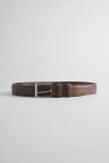 Urban Outfitters Basic Beveled Leather Belt In Brown, Men's At  In Brown