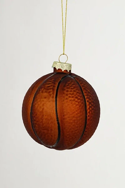 Urban Outfitters Basketball Glass Ornament In Orange At