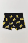 Urban Outfitters Basquiat Crown Pattern Boxer Brief In Black, Men's At  In Black