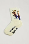Urban Outfitters Basquiat Dino Crew Sock In Cream, Men's At  In Cream
