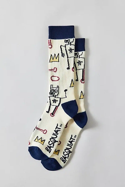 Urban Outfitters Basquiat King Crew Sock In Cream, Men's At  In White