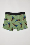 Urban Outfitters Basquiat Tossed Dino Boxer Brief In Olive, Men's At  In Olive