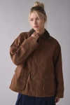 Urban Outfitters Bdg Nina Flannel Lined Cotton Canvas Barn Jacket In Brown, Women's At  In Brown