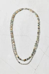 Urban Outfitters Beaded Layered Necklace In Silver/mixed Stone, Men's At  In Silver/mixed Stone