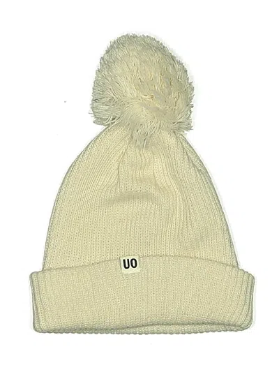 Pre-owned Urban Outfitters Beanie Hat In Ivory