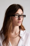 Urban Outfitters Bella '90s Slim Blue Light Glasses In Black, Women's At