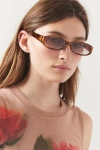 Urban Outfitters Bella '90s Slim Blue Light Glasses In Brown, Women's At  In Brown