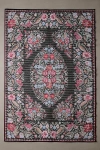 Urban Outfitters Bella Floral Rug In Black At